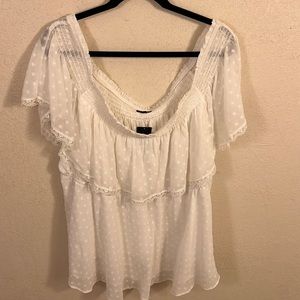 Torrid Size 4 White Off The Shoulder Top